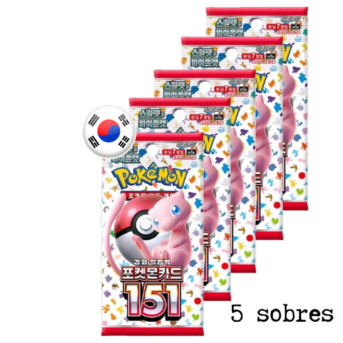 Pack 5 sobres Pokemon 151 Coreana